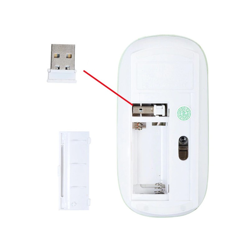 Super slim - trådløs USB mus - MacBook - Rækkevidde 10m - DANBIT