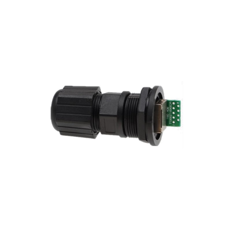 Udendørs M25 RJ45 - PCB IP67 samlestik - vandtæt RJ45 adapter til panelmontage