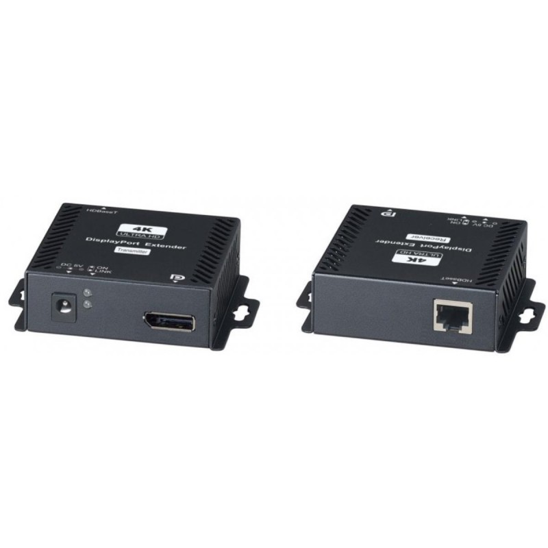 DisplayPort Extender over the RJ45, 4K up to 40 meters. HD up to 70 meters. Send and receive