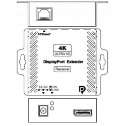 DisplayPort Extender over the RJ45, 4K up to 40 meters. HD up to 70 meters. Send and receive
