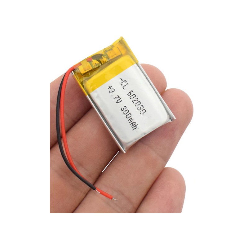 300mAh 602030 3.7V lithium polymer battery - genopladeligt - DANBIT