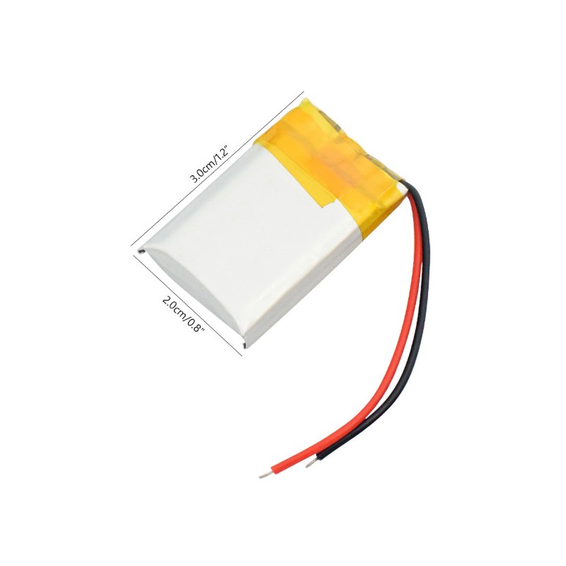 300mAh 602030 3.7V lithium polymer battery - genopladeligt - DANBIT