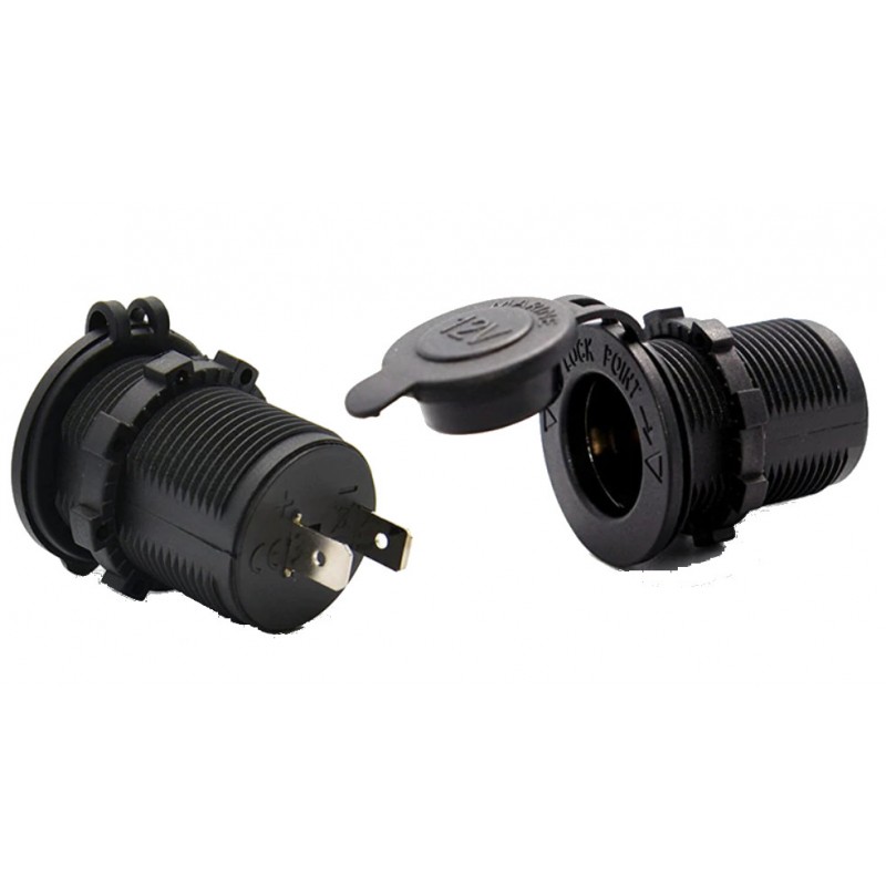 Cigarette Lighter Socket 12V 24V for Motorcycle, Car,  Boat,  Tractor. Power Outlet Socket Receptacle Waterproof Plug