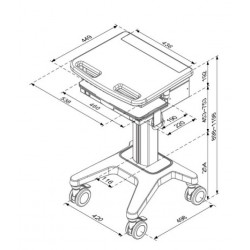 Medical Laptop Cart ( HC-150 )