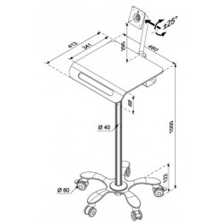 HC-501 Medical monitor / device cart
