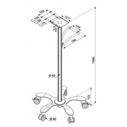 HC-505 Medical monitor / device cart