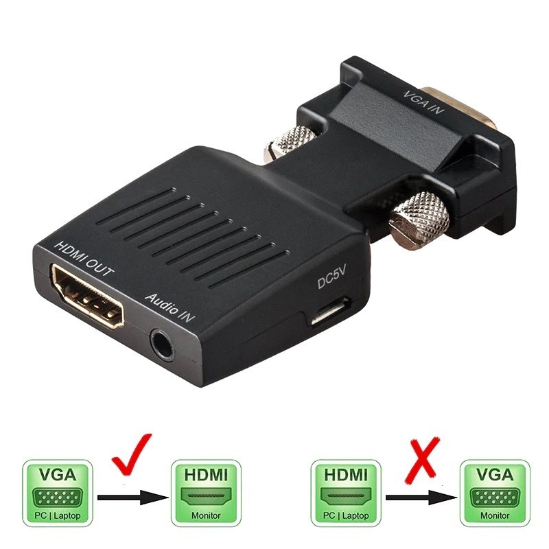 VGA to HDMI converter with audio