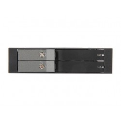 5 1/4" inch skuffe med 2 x 2.5" Dual bay SATA SSD/HDD flytbar skuffe