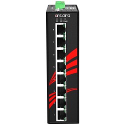8-Ports Industriel PoE+ unmannaged switch, 12-36VDC