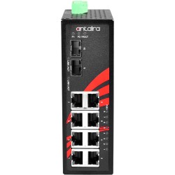10 ports RJ45 switch with 8 ports RJ45 and 2 ports SFP
