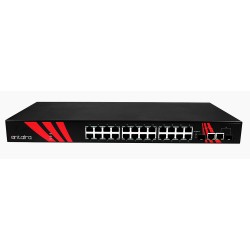 26-Port PoE+ Gigabit Unmanaged Switch: Industrial 1U 19 Rackmount