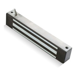 Vandtæt mini dørmagnet, holder kraft op til 272 kg. 12 / 24VDC kobling