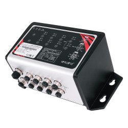 8-port industrial IP67 Gigabit PoE + switch, M12 connection (X-coded)