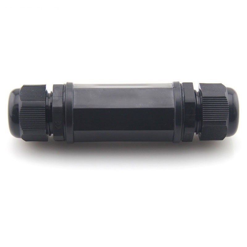RJ45 waterproof outdoor connector for cables with molded-on connector, IP68 black