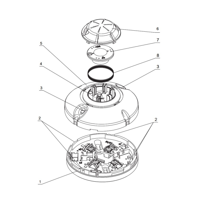 Røgalarm med relæudgang - fabriksindstillet følsomhed