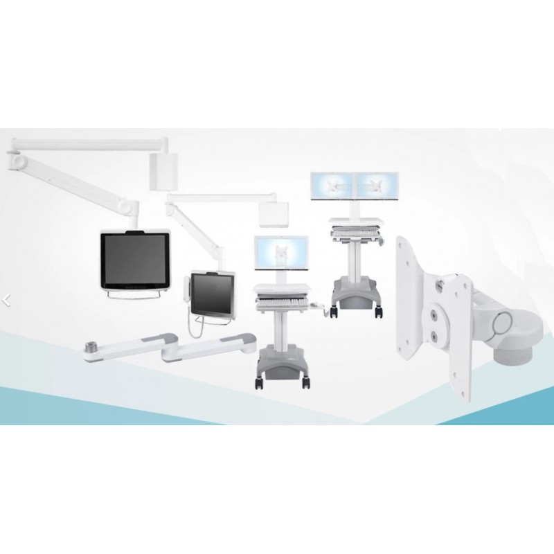 Medico udstyr - monitor/TV vægbeslag, PC bord, vægophæng, tabletholdere og standere - høj kvalitet - DANBIT