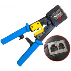 Crimping tool for RJ45 (RJ45 seaweed) ⇒ For quick production of cables