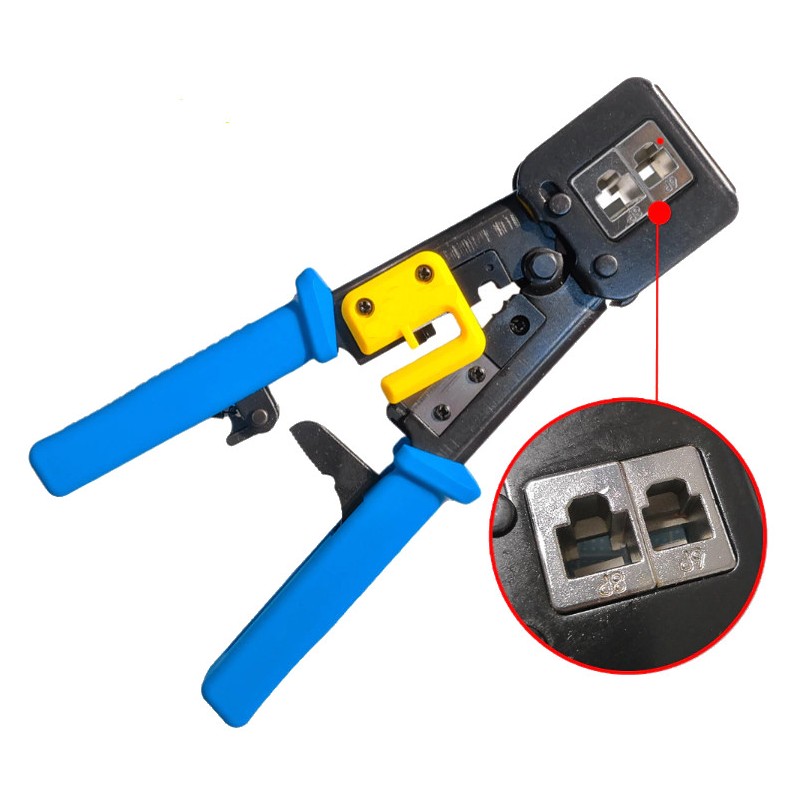 Crimping tool for RJ45 (RJ45 seaweed) ⇒ For quick production of cables