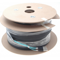 Armored fiber cable, multimode, LC-LC, 30m, 50 / 125my, 4 core, OM3, Black, LSZH,