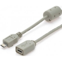 2 m USB2-kabel af høj kvalitet med ferritkerne og guldstik