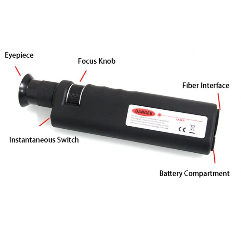 Visual inspection of fiber cable - 400X (SC, ST, FC, LC)