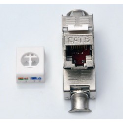 Keystone jack RJ45 til vægmontage unshielded Cat. 6/ 7 U / UTP U / STP
