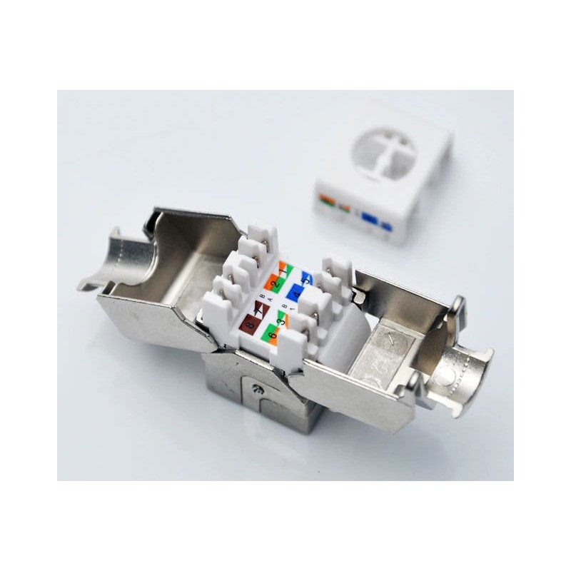 Keystone jack RJ45 til vægmontage unshielded Cat. 6/ 7 U / UTP U / STP