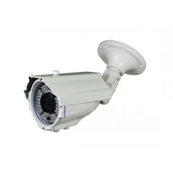 Analog camera with manual zoom 2.8-12mm, IR 50-60 meters, BNC connector.