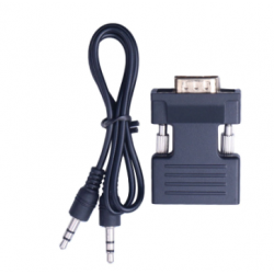HDMI hun til VGA han adapter - med lyd og 1080P Plug and play