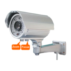 Analog kamera, udendørs, BNC, 2.8-12mm Linse, med beslag