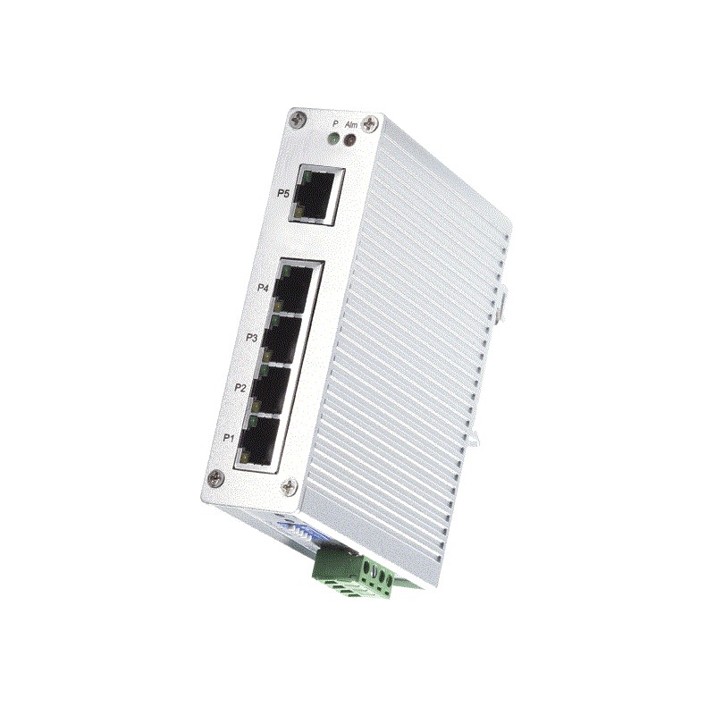 5 Port Unmanaged Industrial Switch. 5 x 10 / 100Mbit. -25 - +70°C