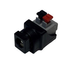 DC stik hun 5,5/2,5mm til terminal block med skub-ned klemme