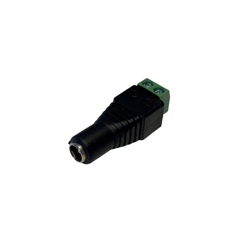 DC stik hun 5,5/2,1mm til skrueterminal block
