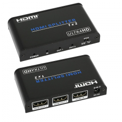 HDMI Splitter 1 til 2 DCHP, EDID 1 4K, LPCM 7.1-kanals, Dolby TrueHD,  DTS-HD Master Audio