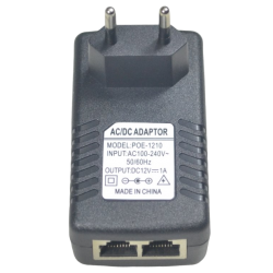 12VDC Passiv PoE injektor med RJ45, PoC