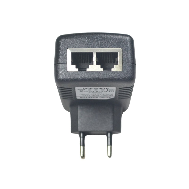 12VDC Passiv PoE injektor med RJ45, PoC