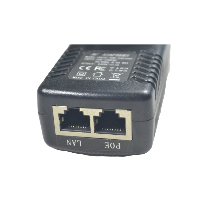 24V Passiv PoE injektor med RJ45, PoC