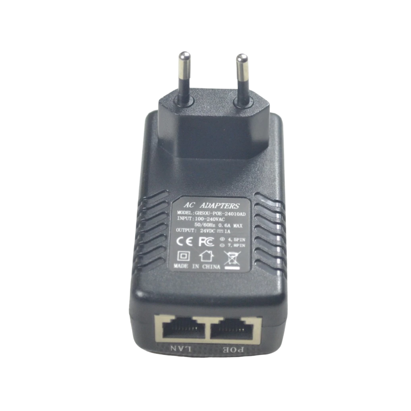 24V Passiv PoE injektor med RJ45, PoC