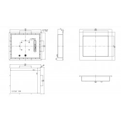 17" vandtæt - IP66 - VGA - HDMI - Panelmontering