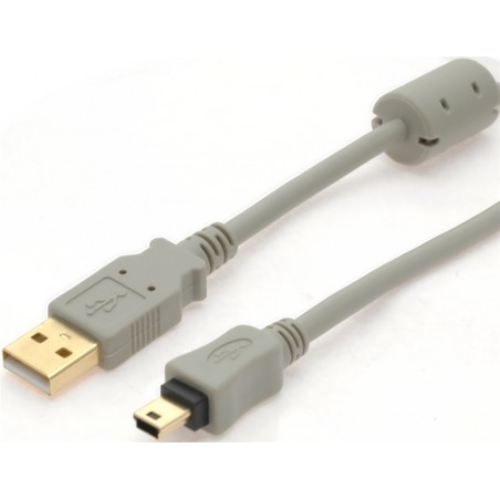 USB A han kabel til mini USB B han med ferrit