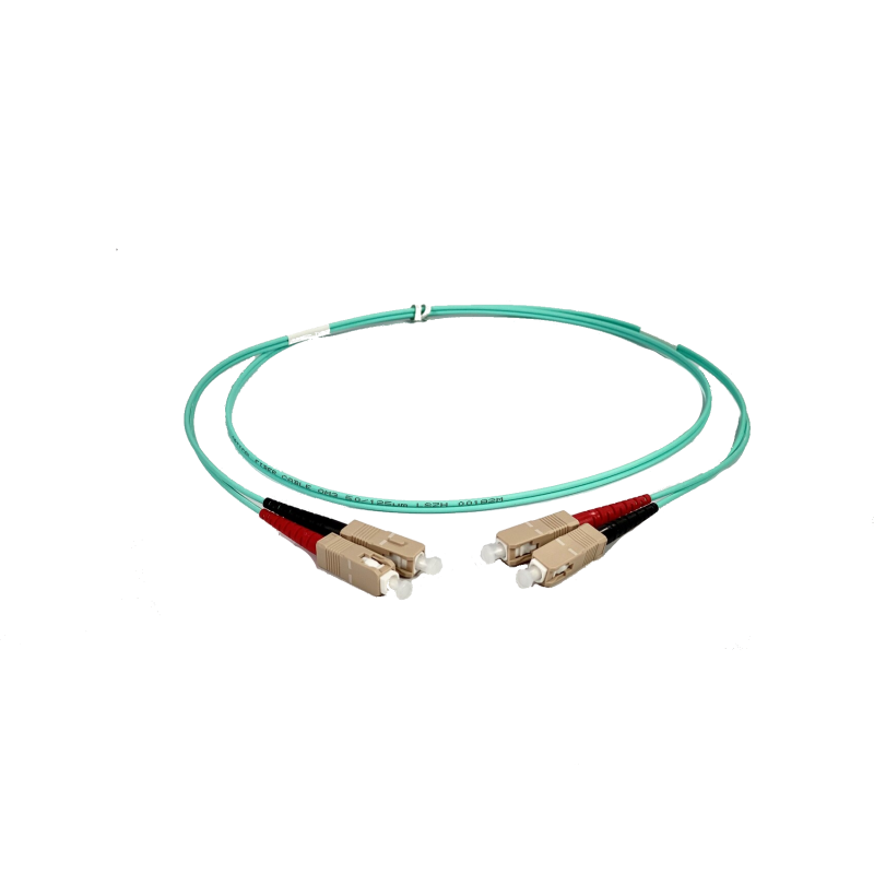 Fiberkabel, Multi mode, SC-SC, 20m, 50/125my, OM3, Aquafarve, LSZH, Duplex