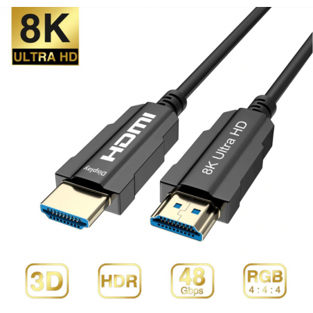 Fiber HDMI 2.1 kabel, 8K, 10 meter AOC