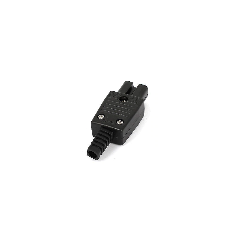 IEC C15 power connector female with land for cord Appliance plug 3pin, black, AC 250V 10A