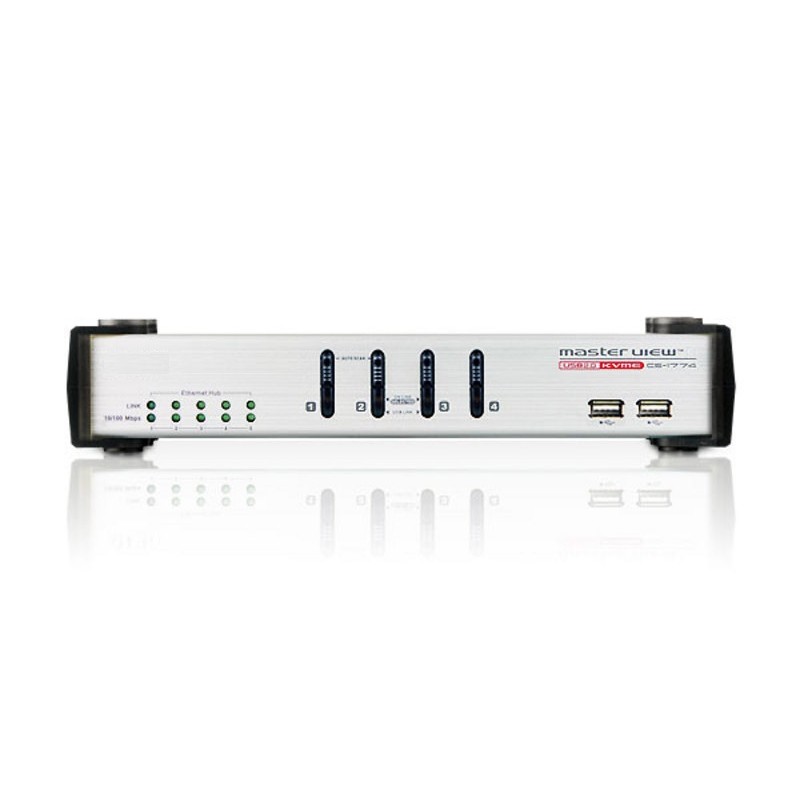 KVM omskifter - ethernet - KVM switch - 4 ports