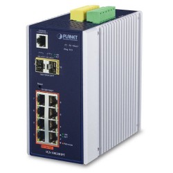 8 port Gigabit managed switch. PoE+ and 2 fiber ports for 100/1000/2500Mbit SFP fiber module