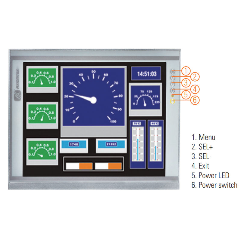 17" tommer - Skærm - monitor - Touch - HDMI - VGA - USB