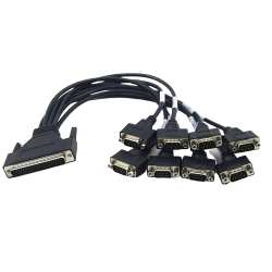 SCSI - VHDCI 68-pin D-Sub til 8 x DB9 - Serial - Moxa CBL-M68M9X8-100