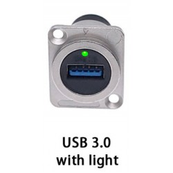 Shielded USB 3.0 pass-through connector - Type A - A she montage