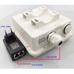 Udendørs 4G Router med Wifi, passiv PoE, indbygget antenne, mastebeslag