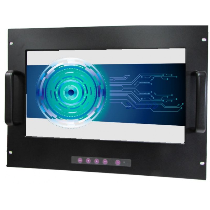19" rack monitor - Industrial LCD monitor with VGA, DVI or HDMI